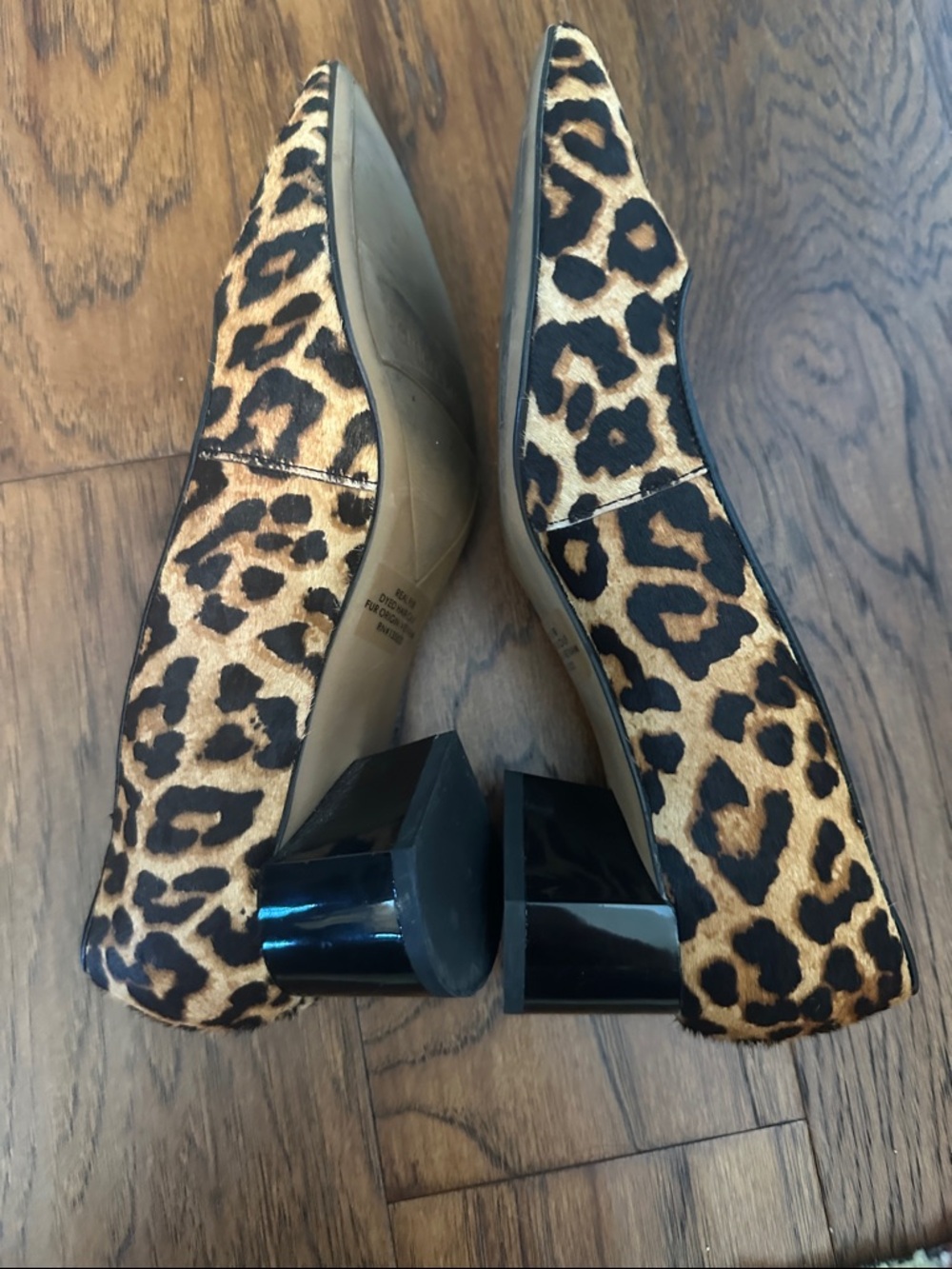 Franco Sarto Leopard-Print Pointed Toe Flats in Brown and Black - Picture 7 of 8